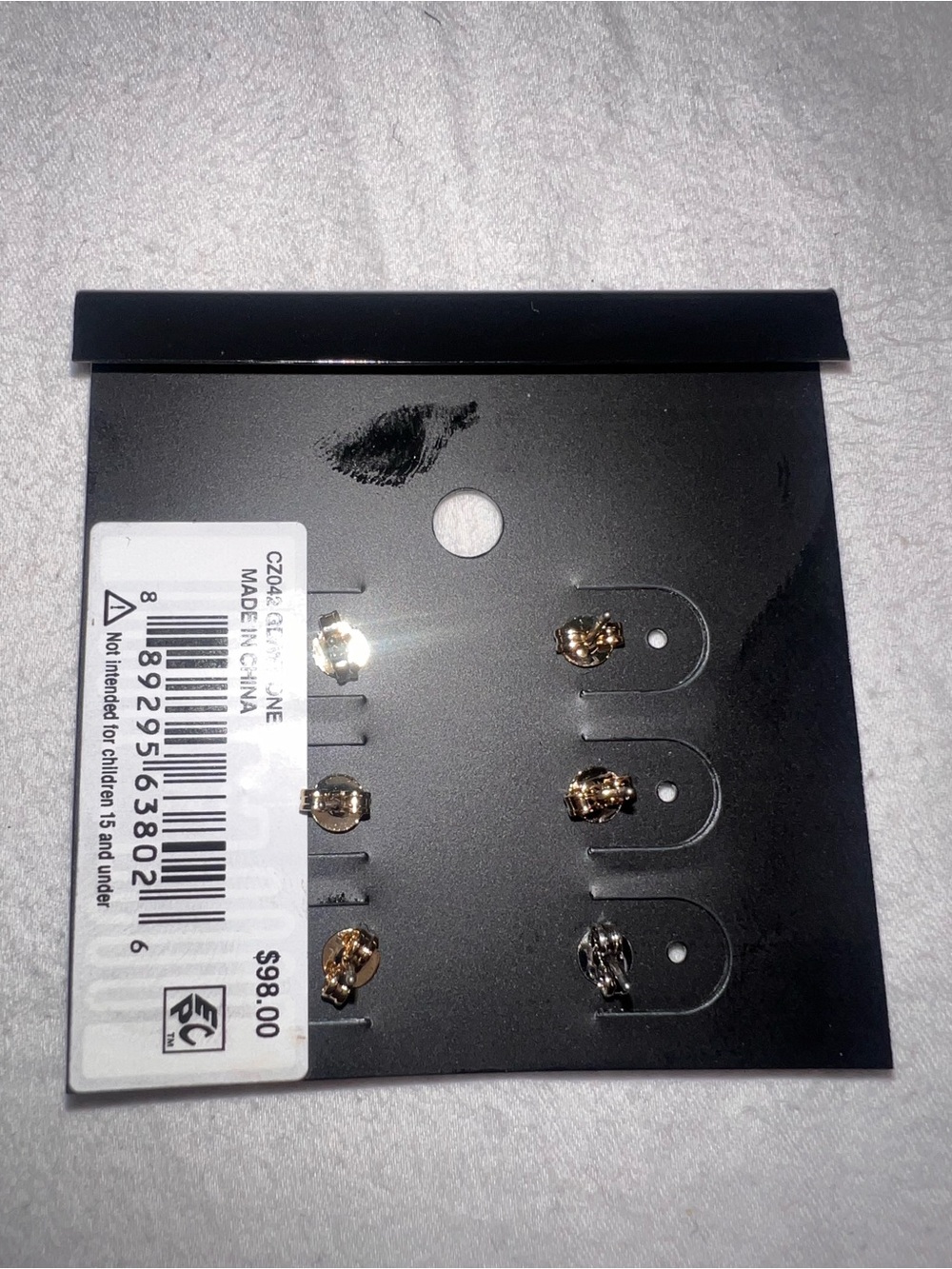 NWT Coach Rose Gold Mix Stud Earring Set - White Accent - Picture 3 of 4